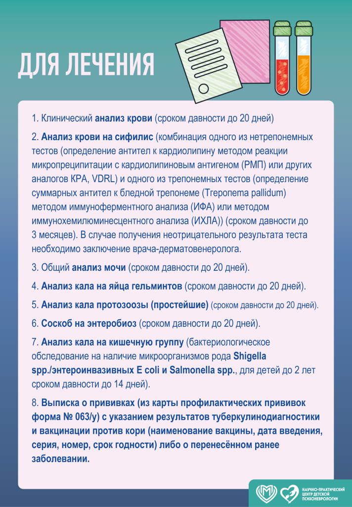 Порядок госпитализации в дневной стационар ГБУЗ «НПЦ ДП ДЗМ»