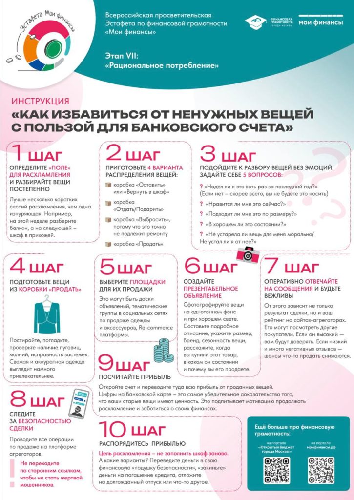 Стартовал VII этап Всероссийской просветительской эстафеты «Мои финансы»: делимся полезной информацией